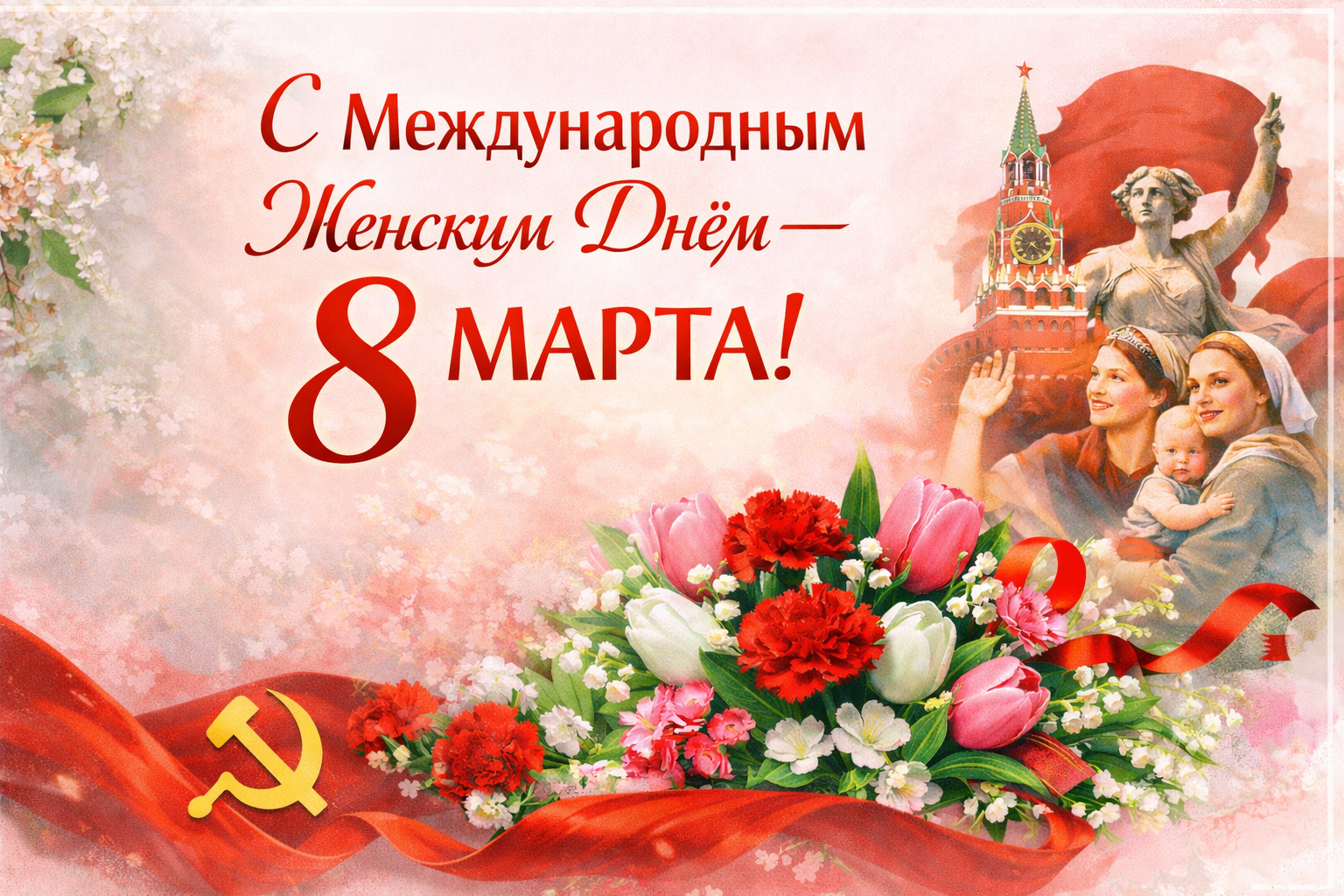 С Международным женским днём — 8 Марта!